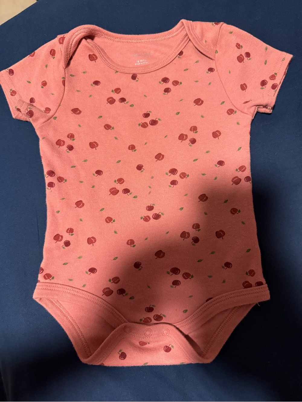 Pink Cherry Print Baby One-Piece